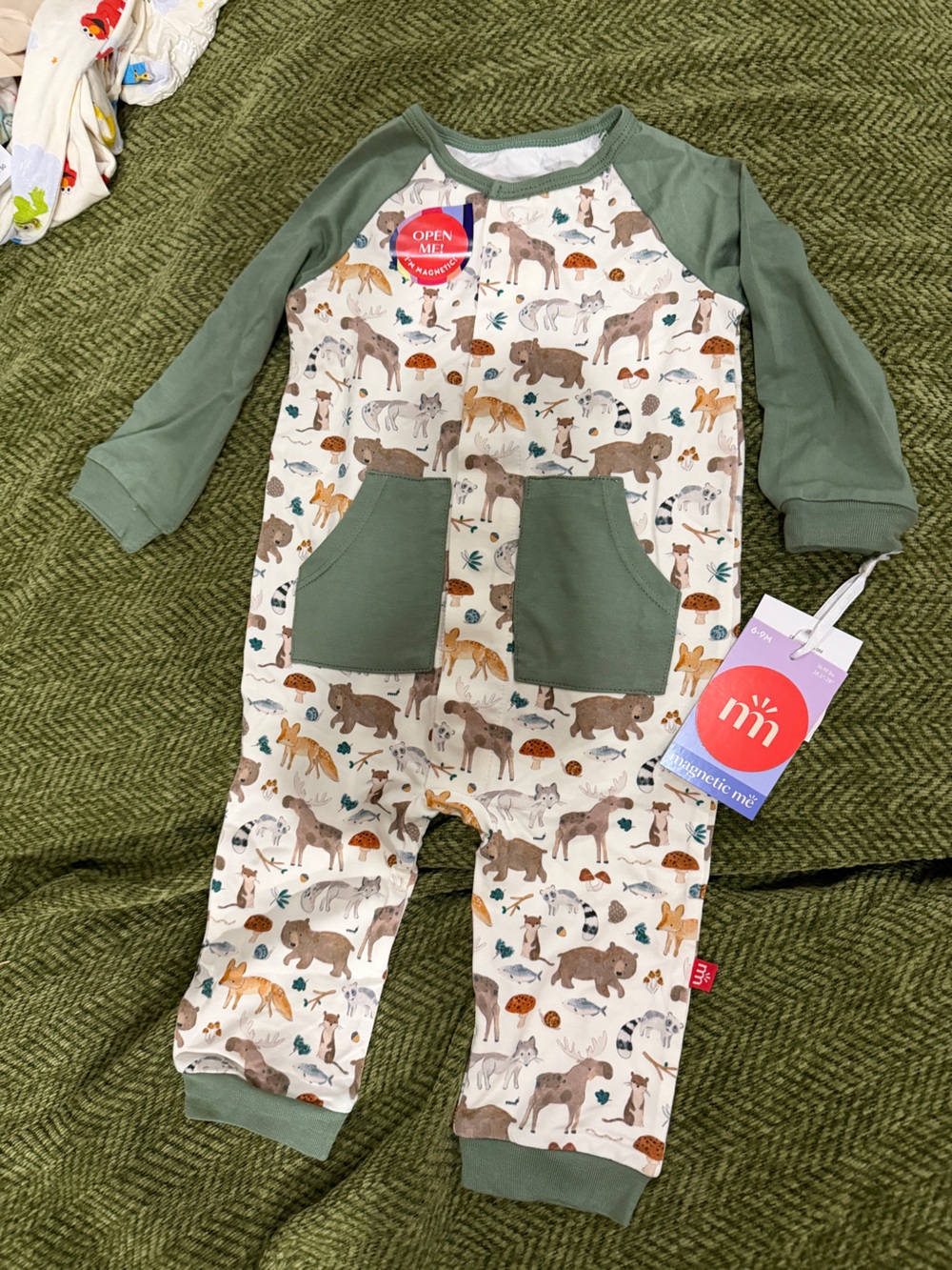 NWT Magnetic me wonderful wildlife romper 6-9M
